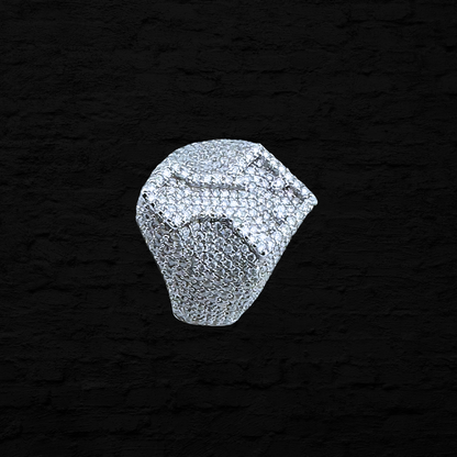 Moissanite Pave Cross Ring