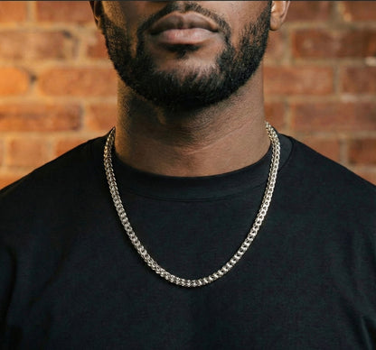 6MM Franco Chain In 18K White Gold