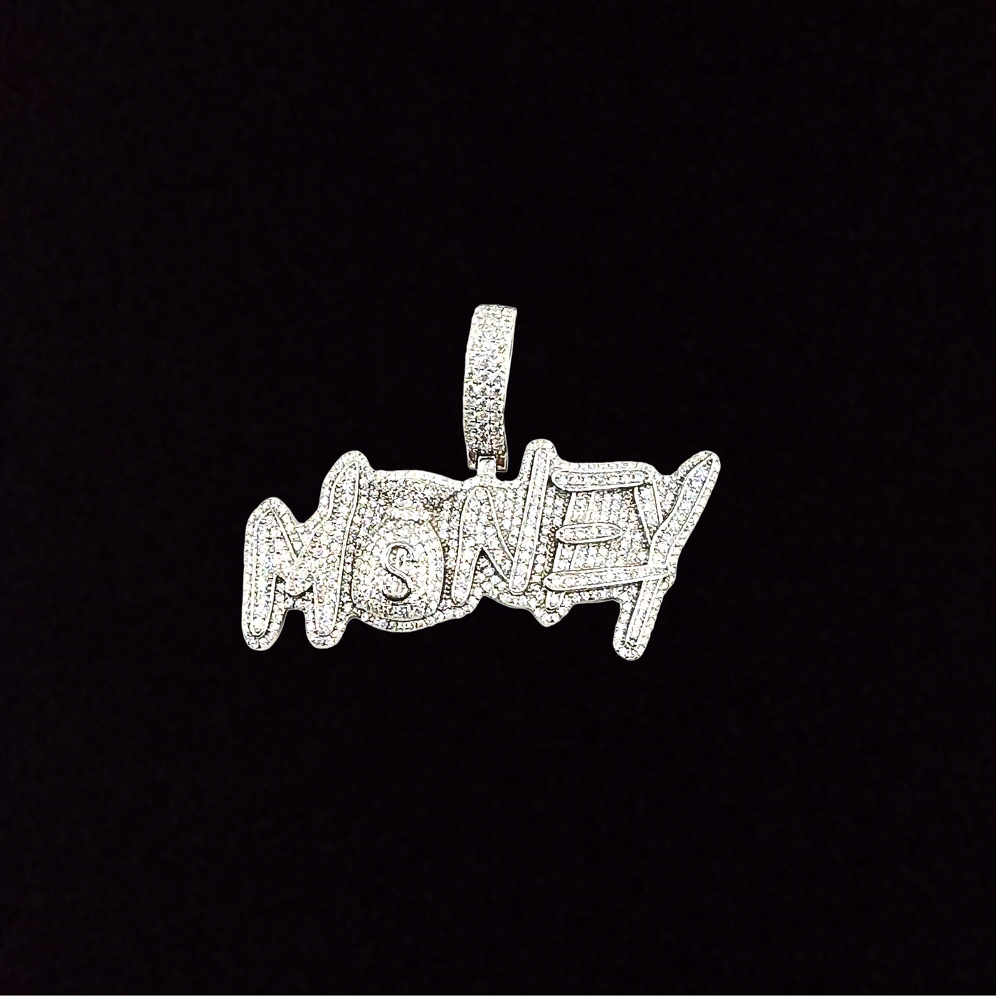 Moissanite in 925 Sterling Silver Money Pendant