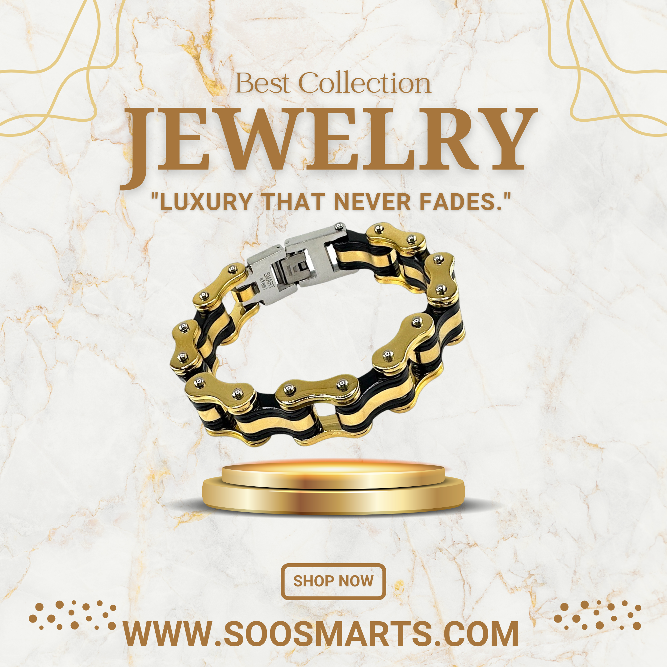 Stainless Steel 16MM Bike Link  Bracelet