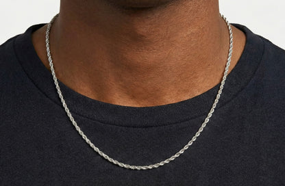 3MM Rope Chain In 18K White Gold