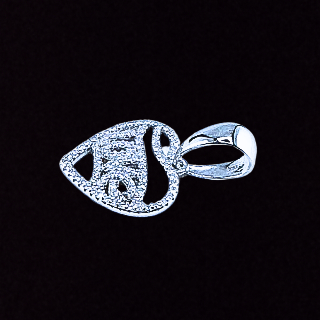 Moissanite in 925 Sterling Silver Love Heart Pendant