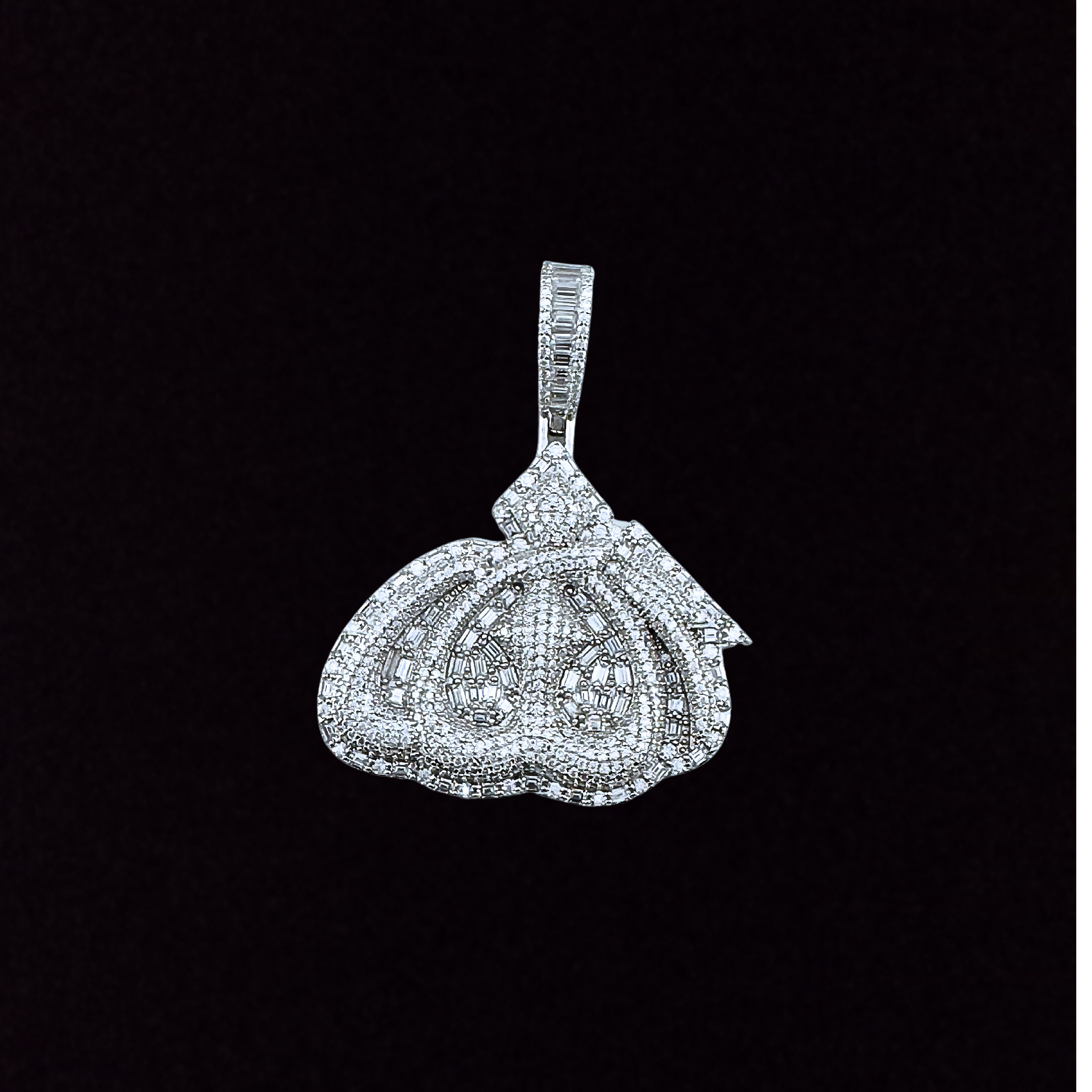 Moissanite in 925 Sterling Silver Allah Pendant
