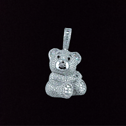 Teddy Bear Moissnite Pendant