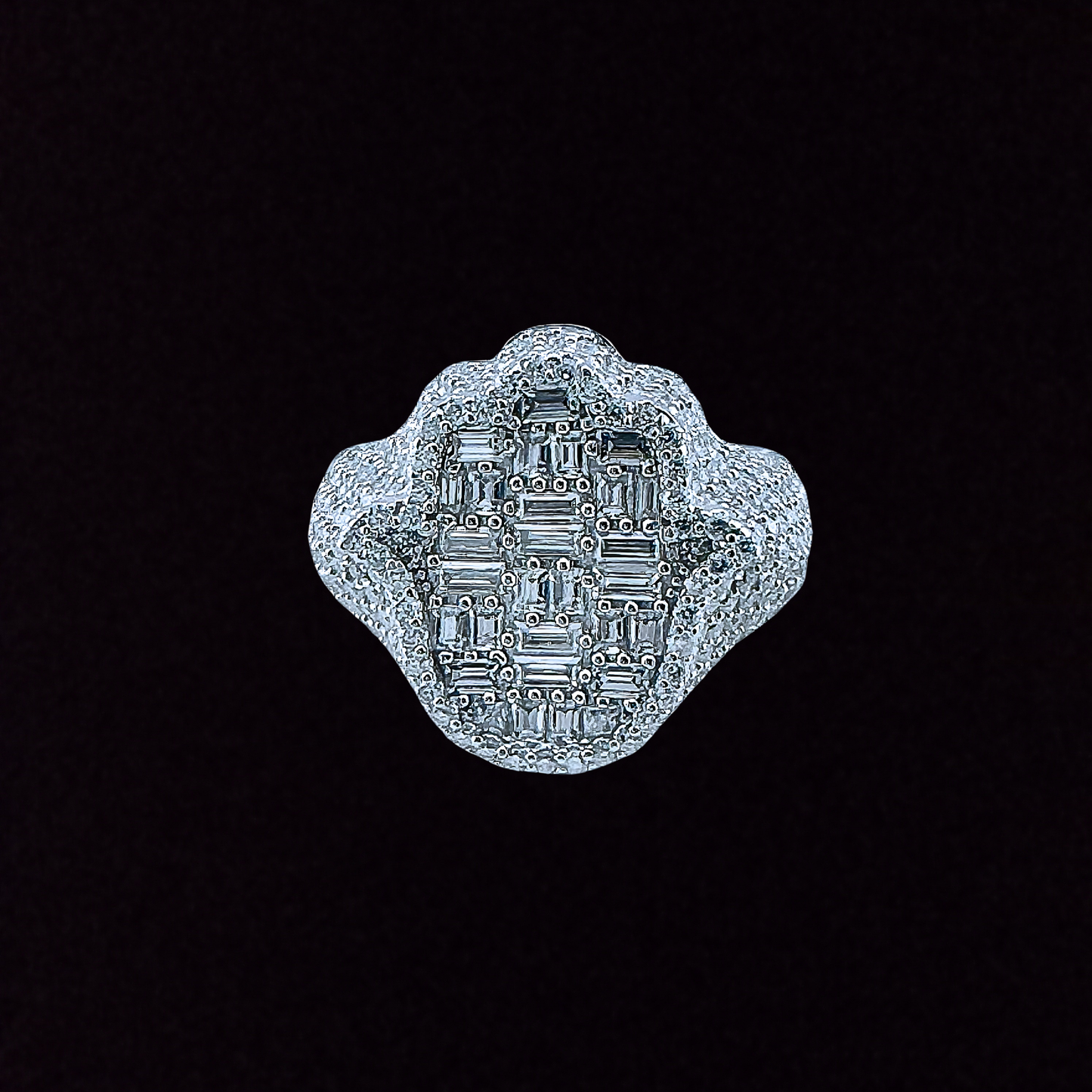 Moissanite Hamsa/Fatima Hand Ring