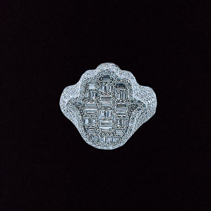 Moissanite Hamsa/Fatima Hand Ring