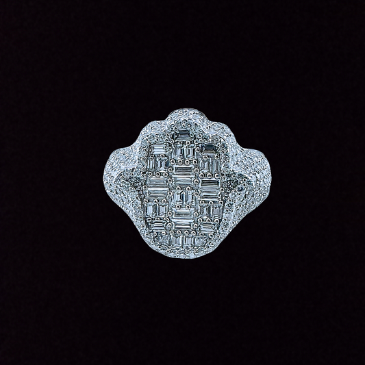 Moissanite Hamsa/Fatima Hand Ring