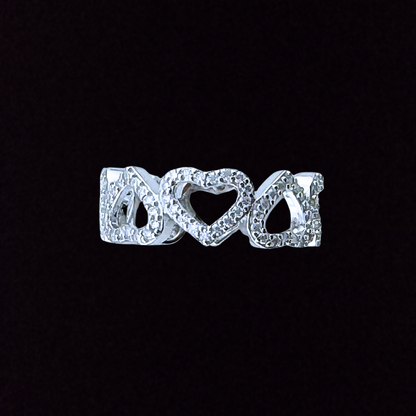 Heart Eternity Moissanite Band
