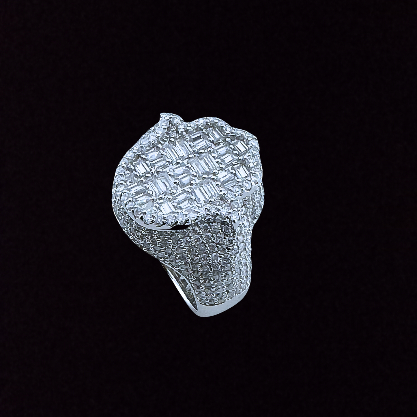 Moissanite Hamsa/Fatima Hand Ring