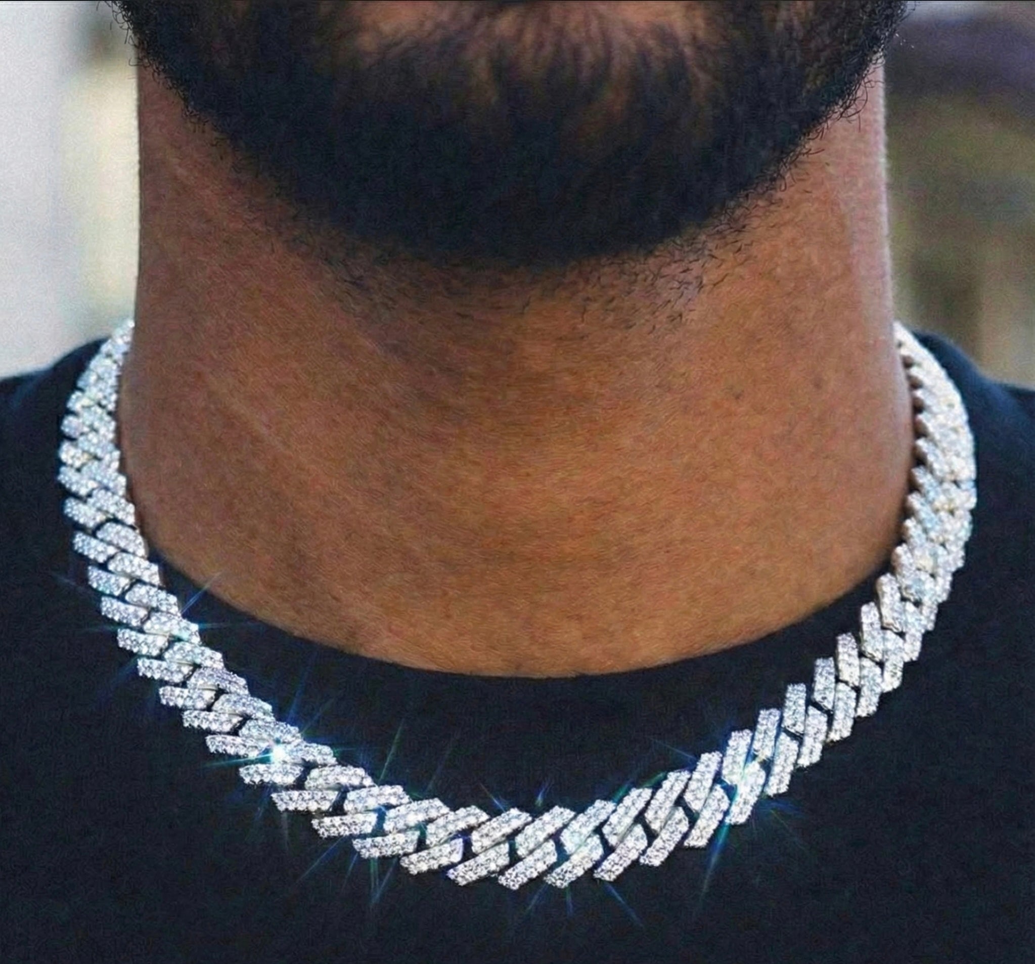 12MM Moissanite Diamond Cuban Necklace