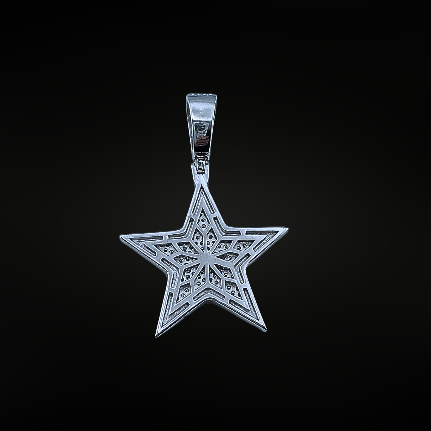 Iced Out Moissanite 5 Point Star Pendant