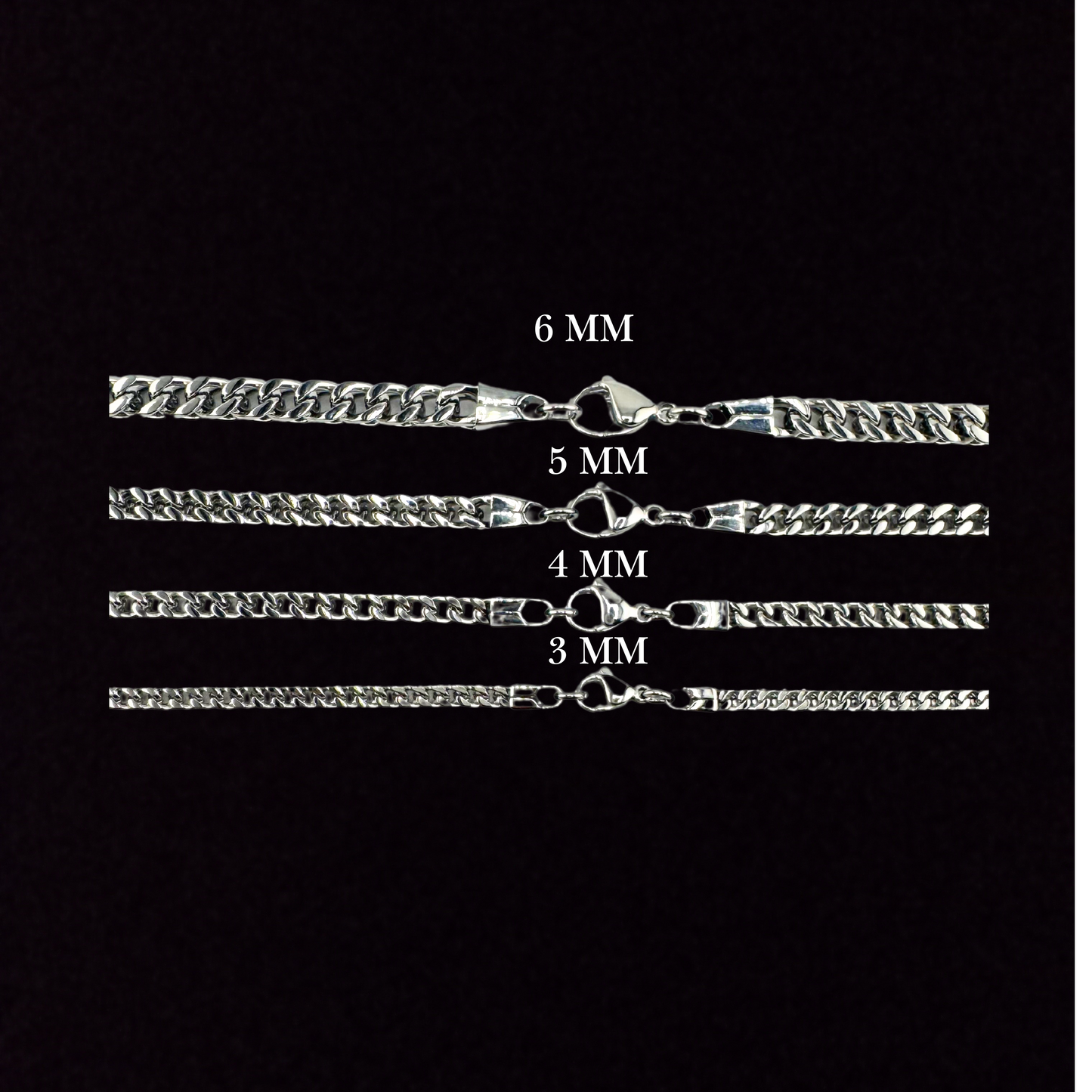 Franco Chain in 18K White Gold