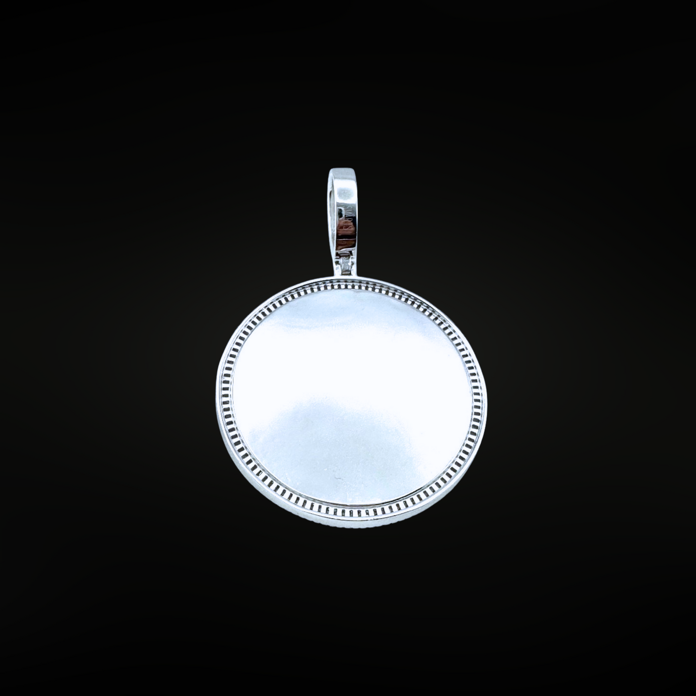 Moissanite in 925 Sterling Silver Round Memorial Pendant