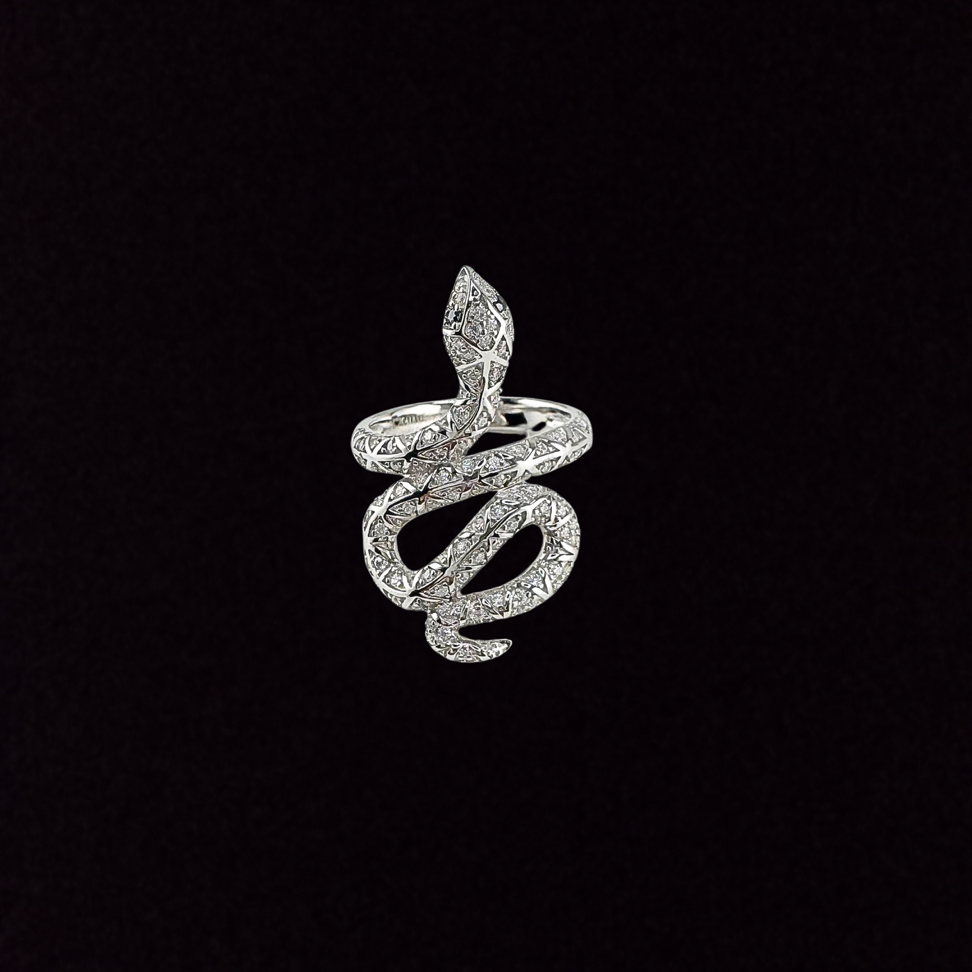 Moissanite in 925 Sterling Silver Snake Ring