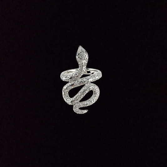 Moissanite Snake Ring