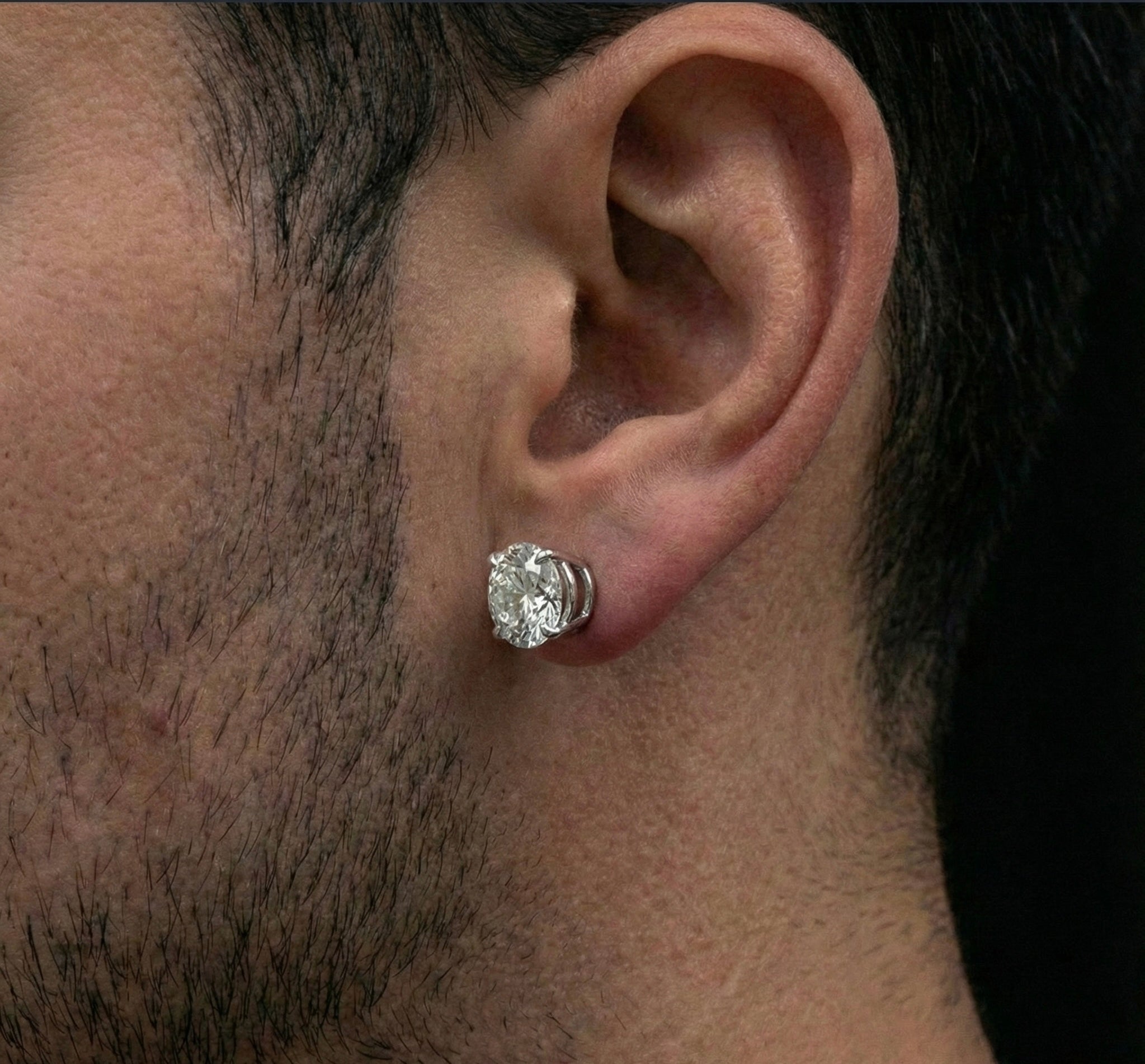 8MM (4Ct) Brilliant Cut Moissanite Stud Earrings