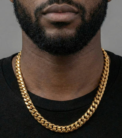 14MM Miami Cuban Chain In 18K Yellow Gold