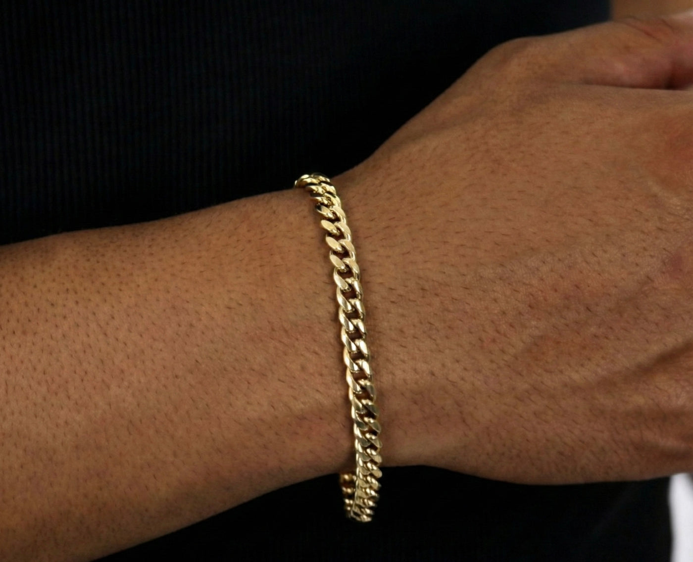 6MM Miami Cuban Bracelet In 18K Yellow Gold