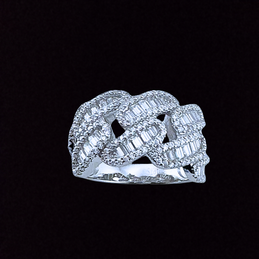 Moissanite Cuban Ring