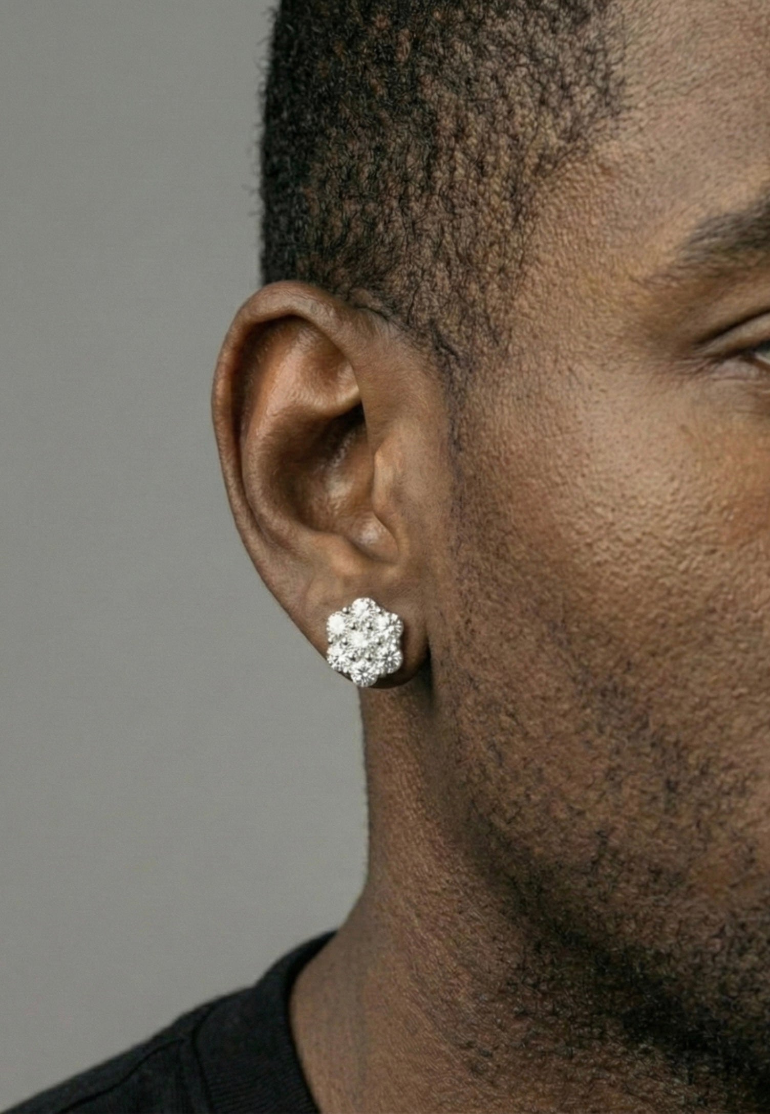 10MM Flower Cluster Moissanite Earrings