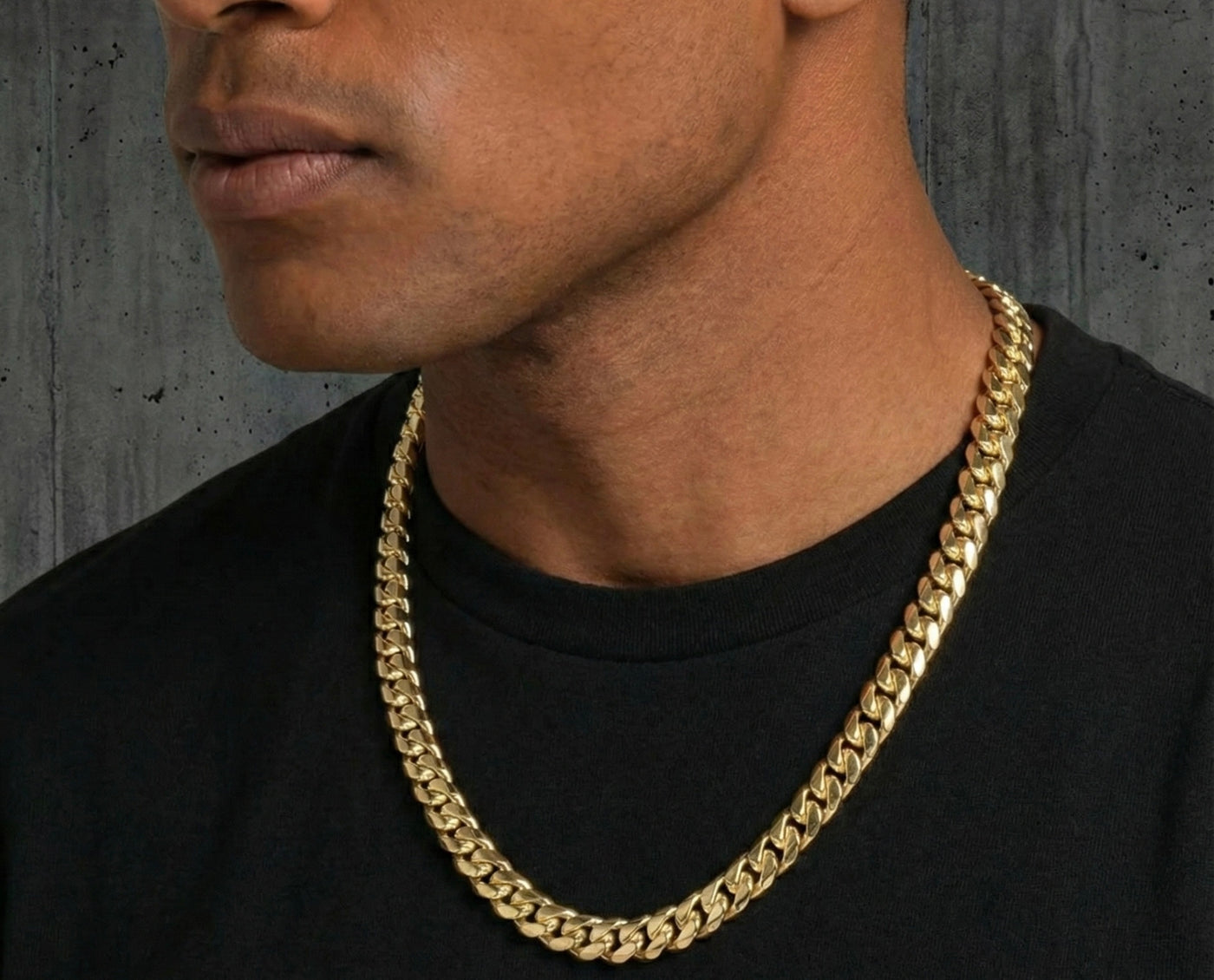10MM Miami Cuban Chain In 18K Yellow Gold