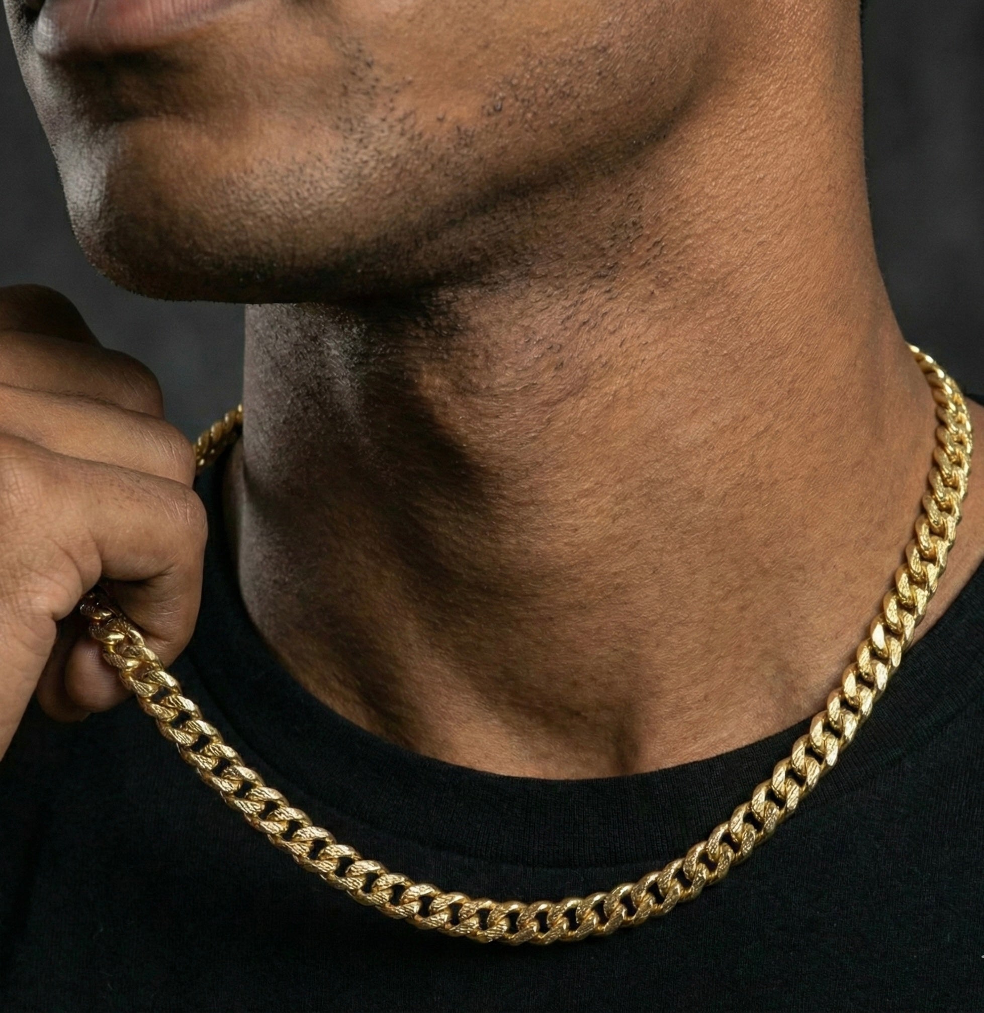8MM Miami Cuban Chain In 18K Yellow Gold