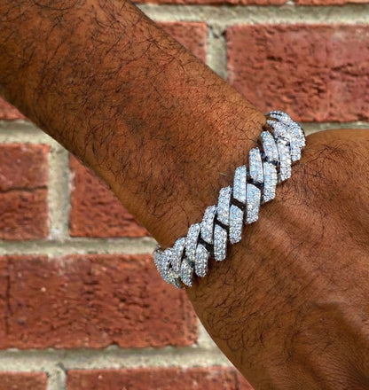 14MM Moissanite Diamond Cuban Bracelet