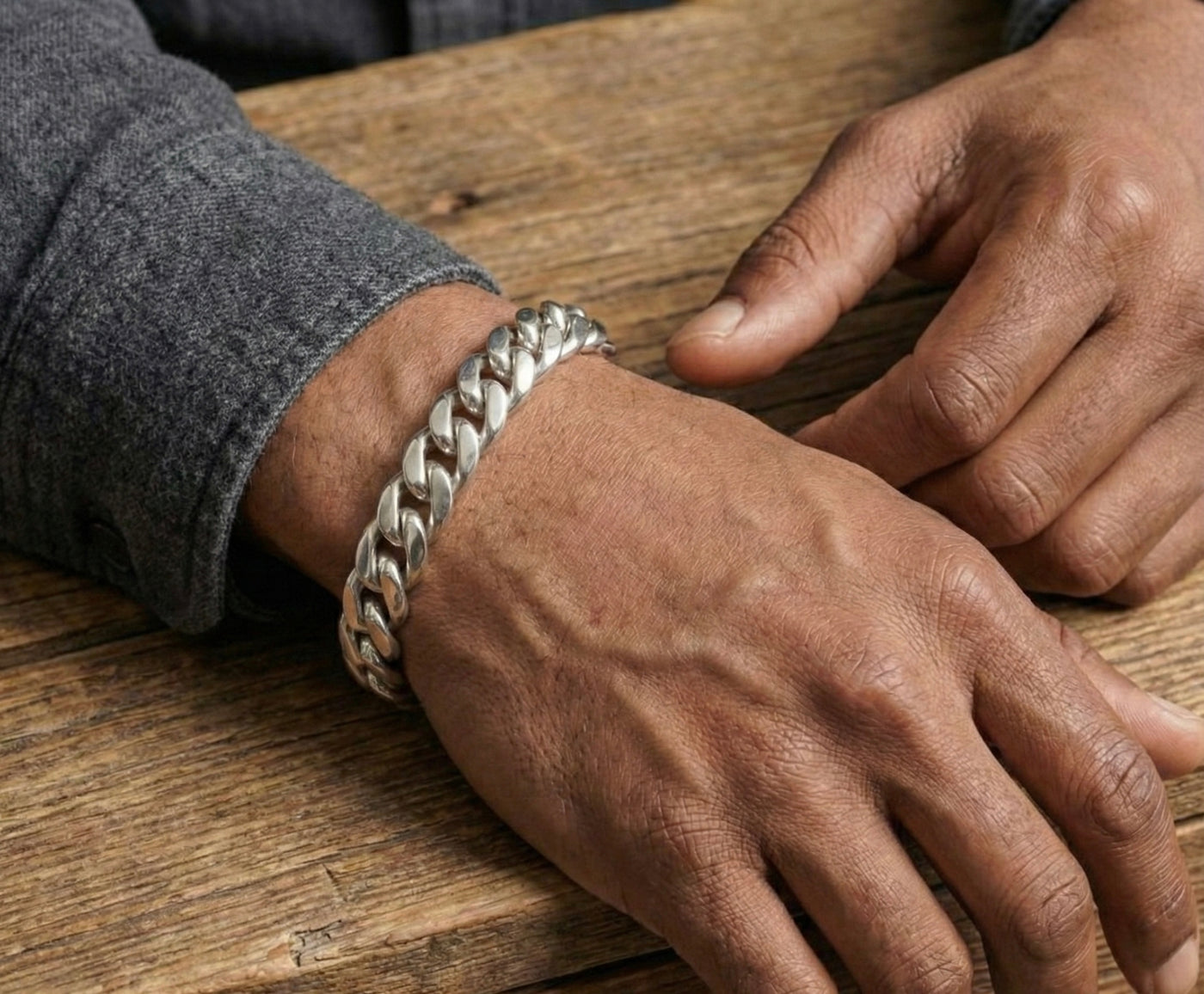 10MM Miami Cuban Bracelet In 18K White Gold