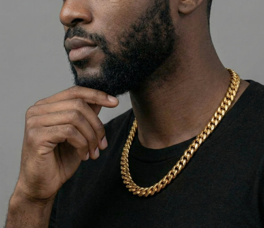 14MM Miami Cuban Chain In 18K Yellow Gold