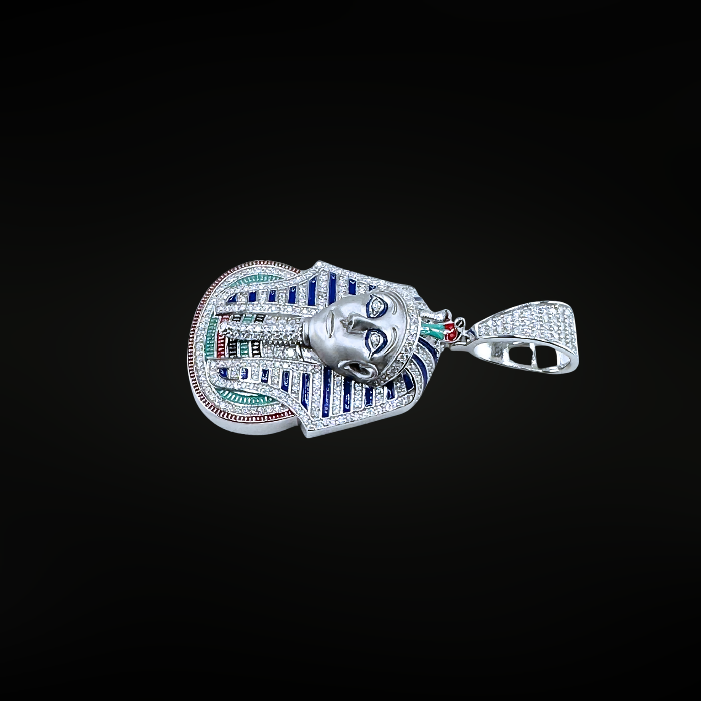 925 Sterling Silver and Moissanite Pharaoh Pendant