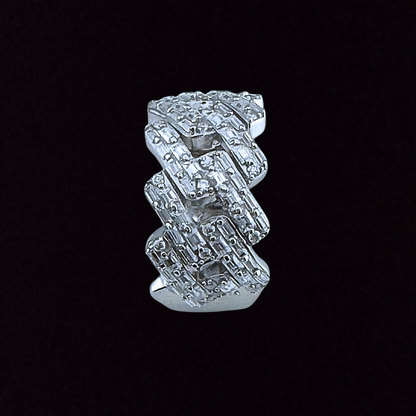 Baguette Moissanite Cuban Ring