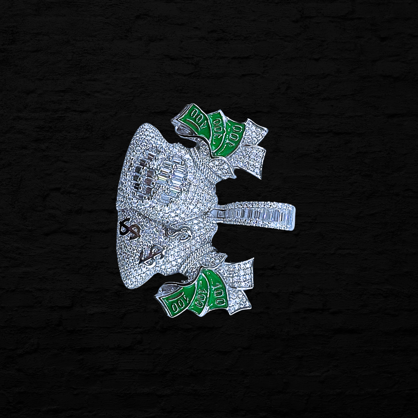Moissanite in 925 Sterling Silver Money Bag Pendant