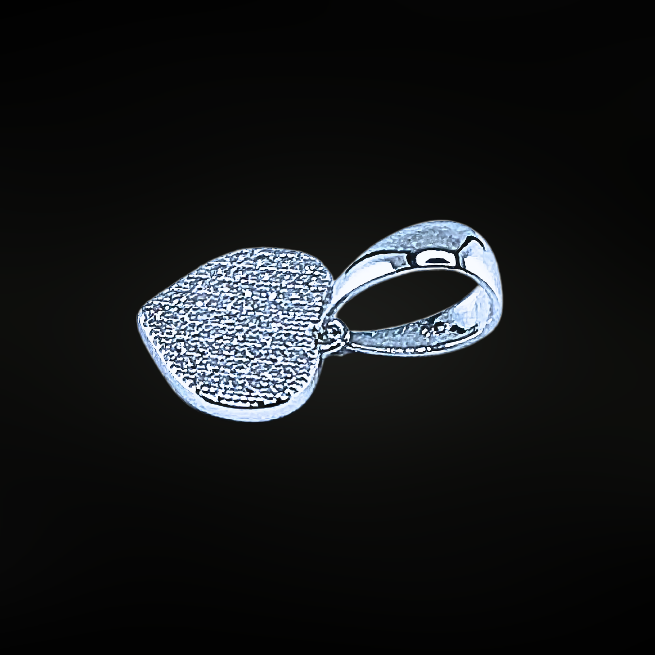 Moissanite in 925 Sterling Silver Heart Pendant