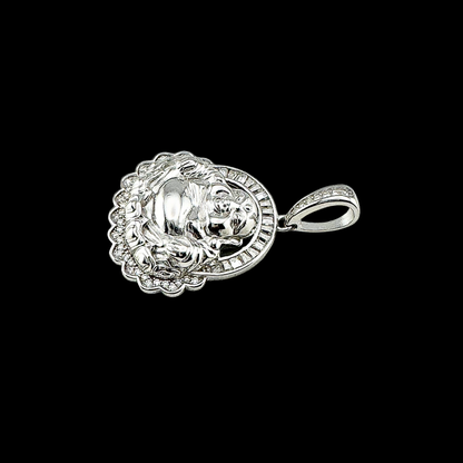 Moissanite Buddha Pendant