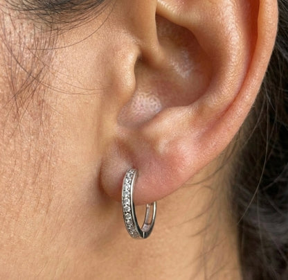 Moissanite Half Open Hoop Earrings