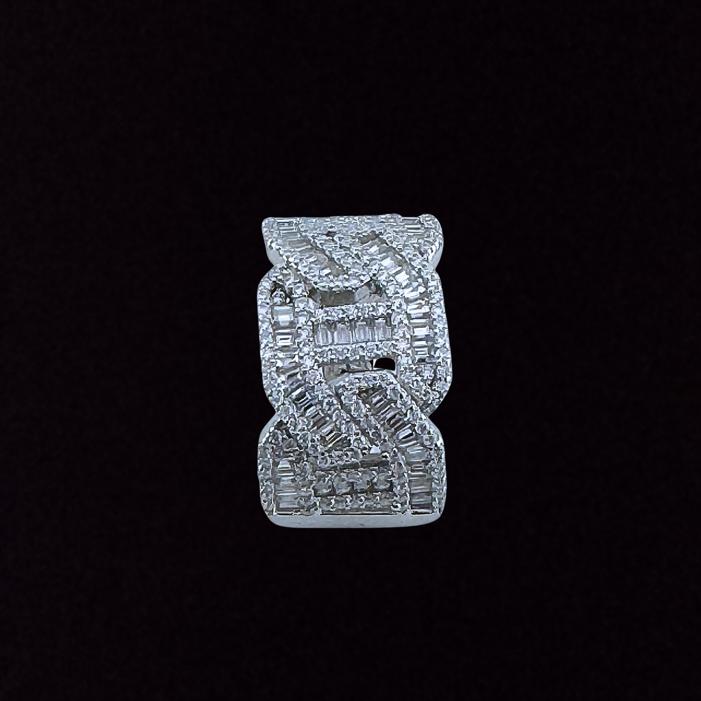 Moissanite Cuban Link/ Anchor Link Ring