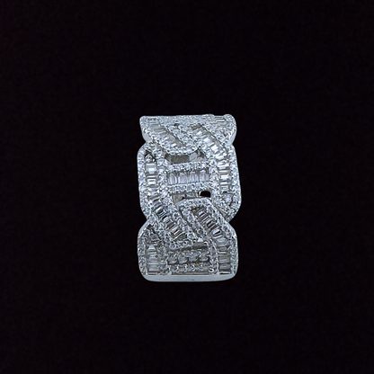 Moissanite Cuban Link/ Anchor Link Ring