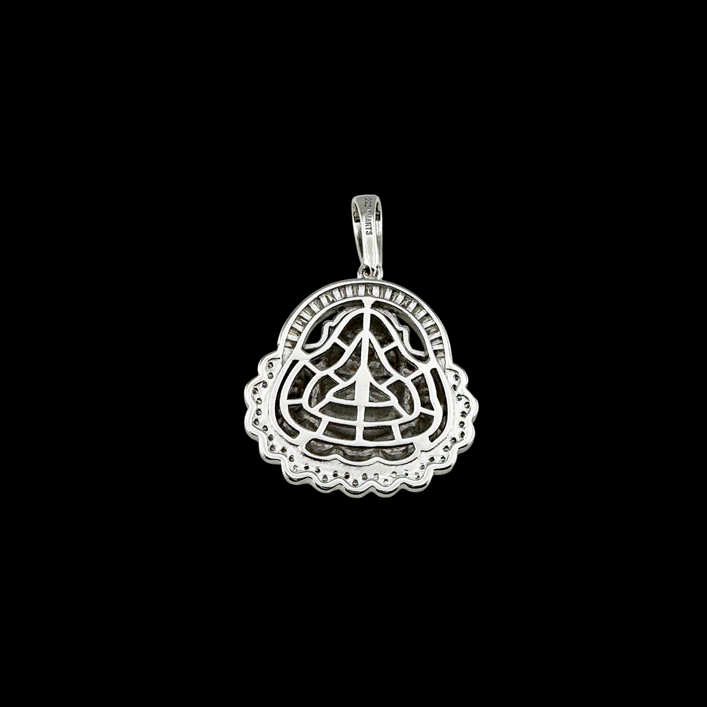 Moissanite in 925 Sterling Silver Buddha Pendant