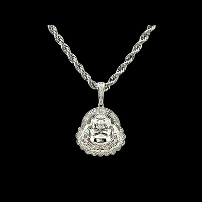 Moissanite Buddha Pendant