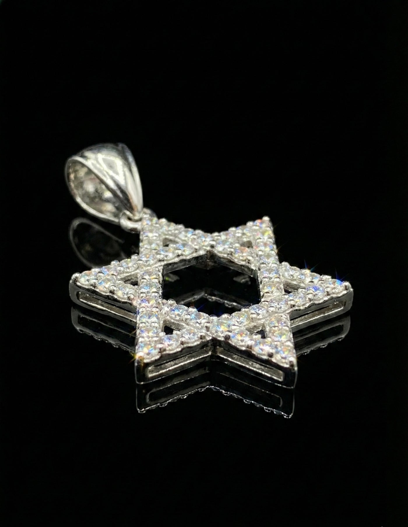 Mini Star of David Moissanite Pendant