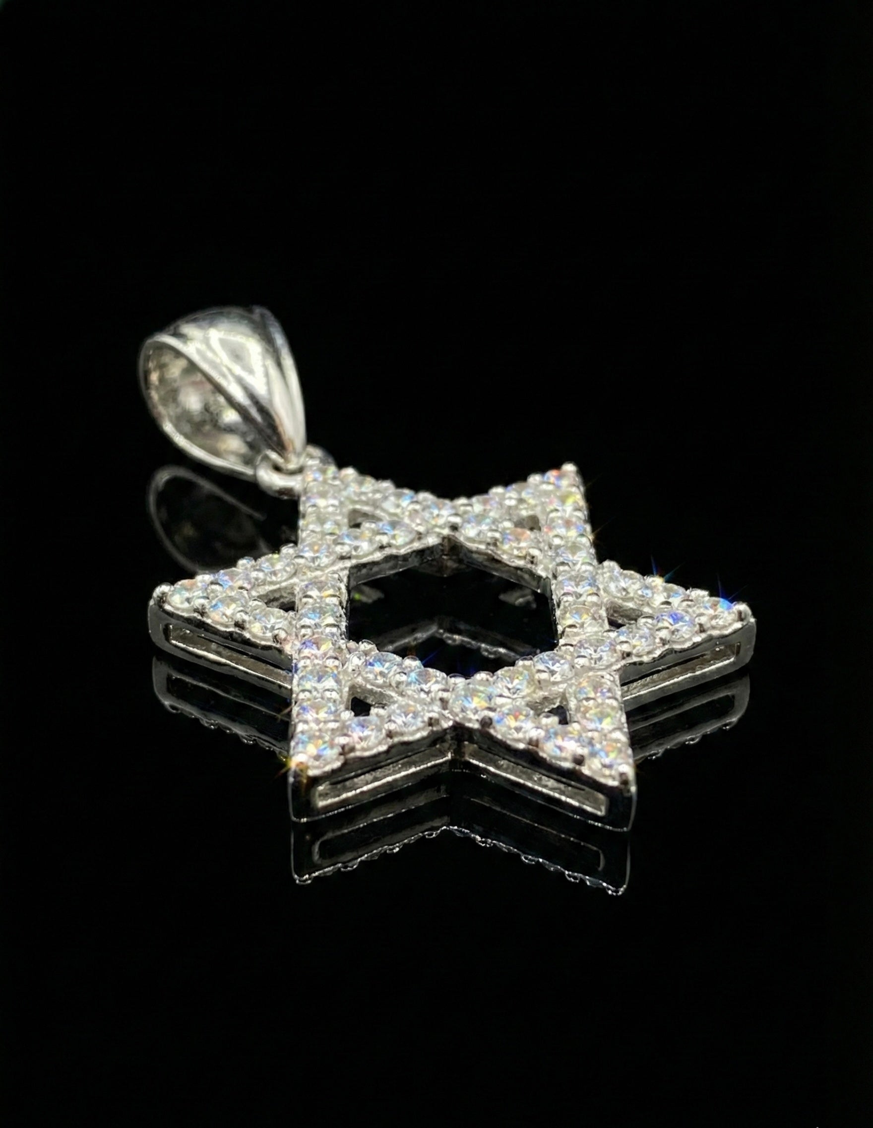 Mini Star of David Moissanite Pendant
