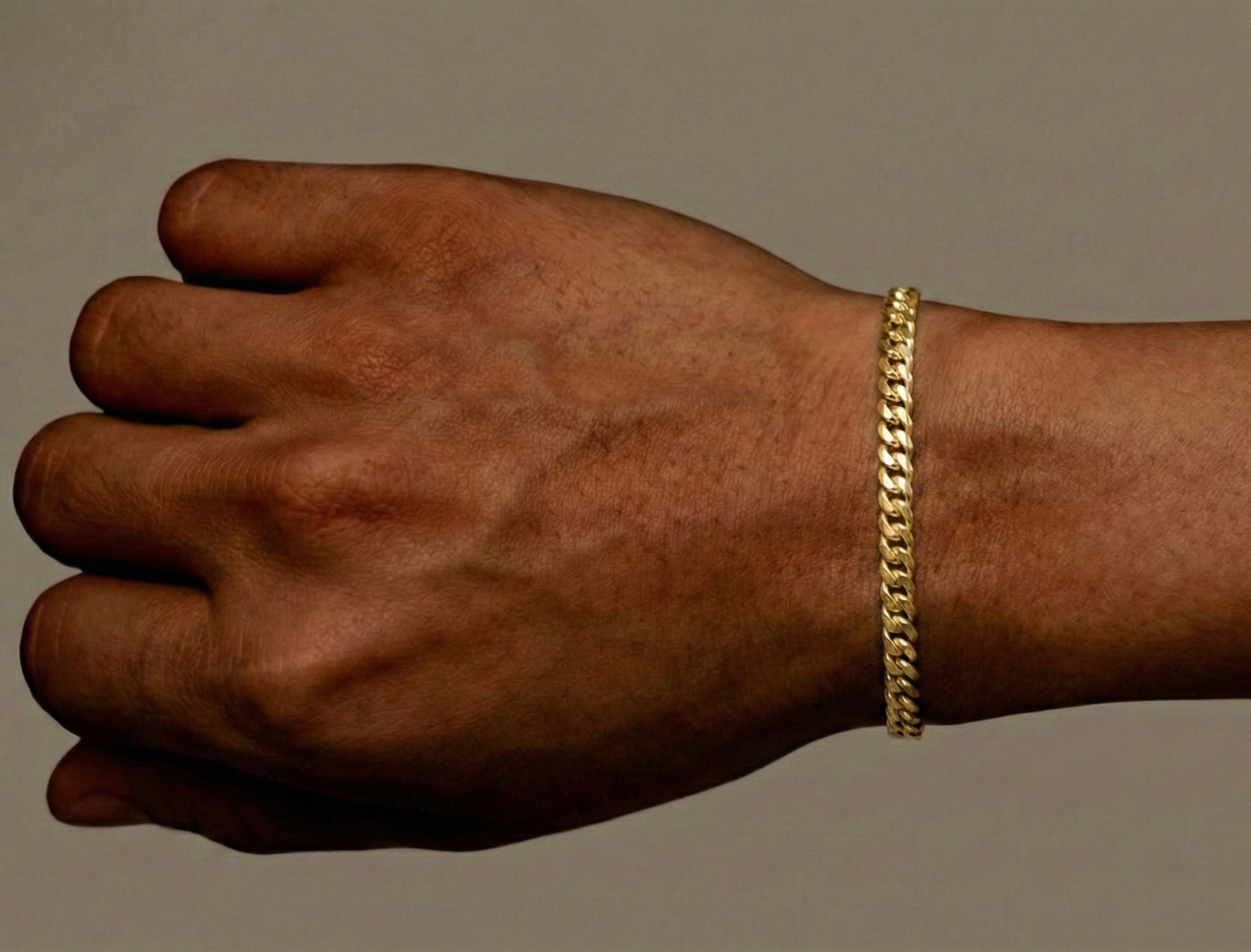 5MM Miami Cuban Bracelet In 18K Yellow Gold