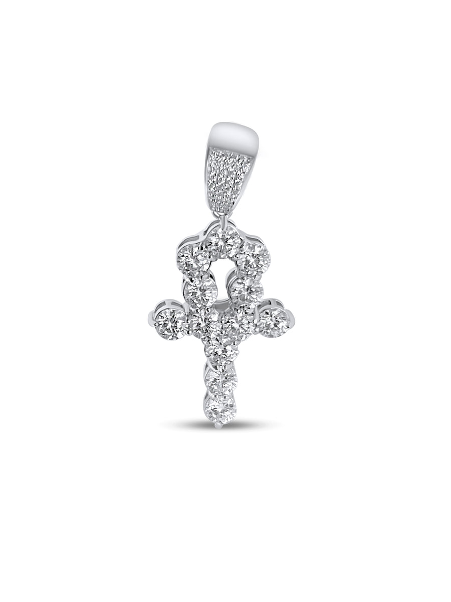 925 Sterling Silver and Moissanite Pendant