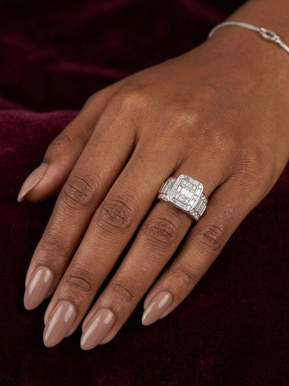 Rectangle Cinderella Moissanite Ring