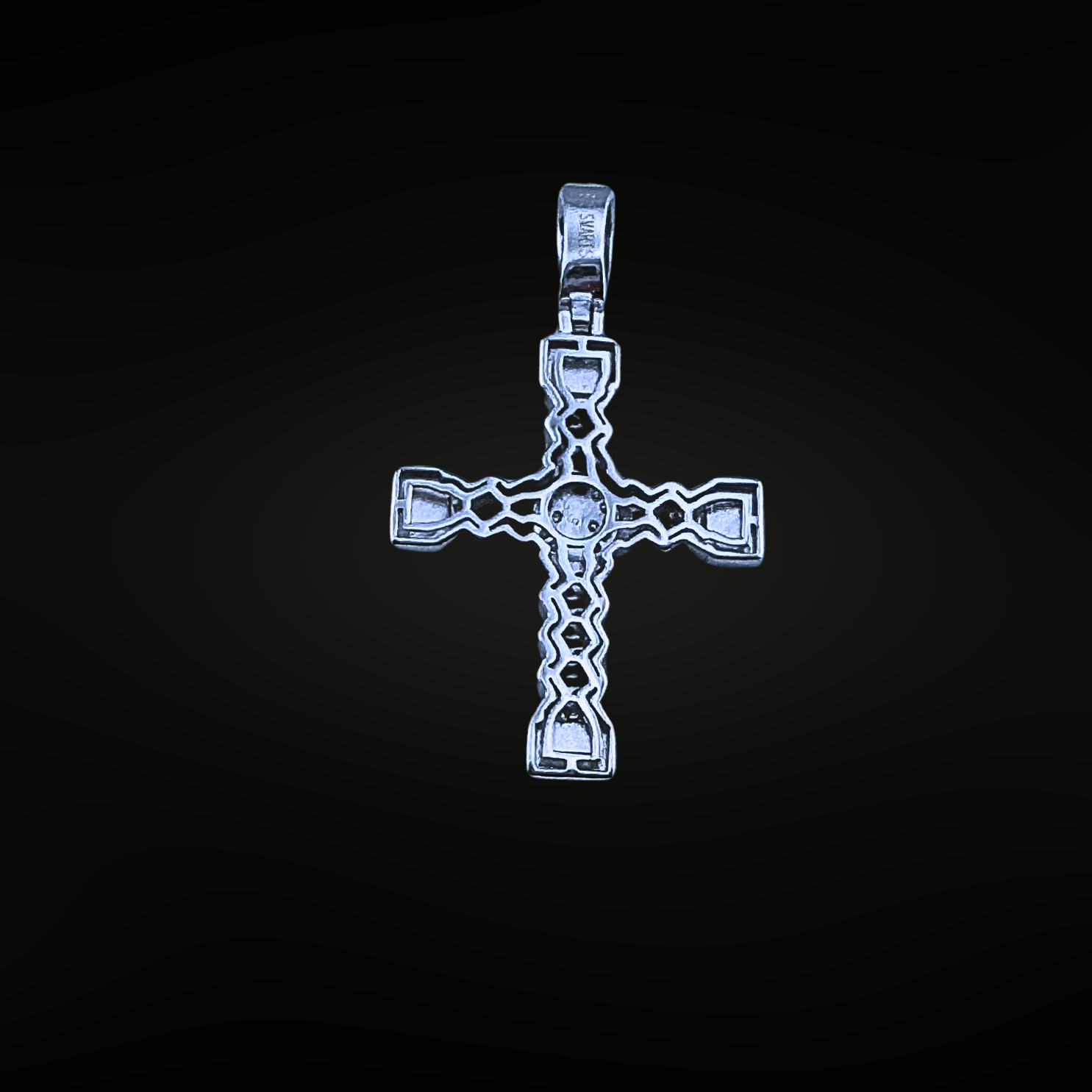 Moissanite in 925 Sterling Silver Cross Pendant