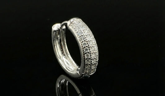 Curved Moissanite Hoop Earrings