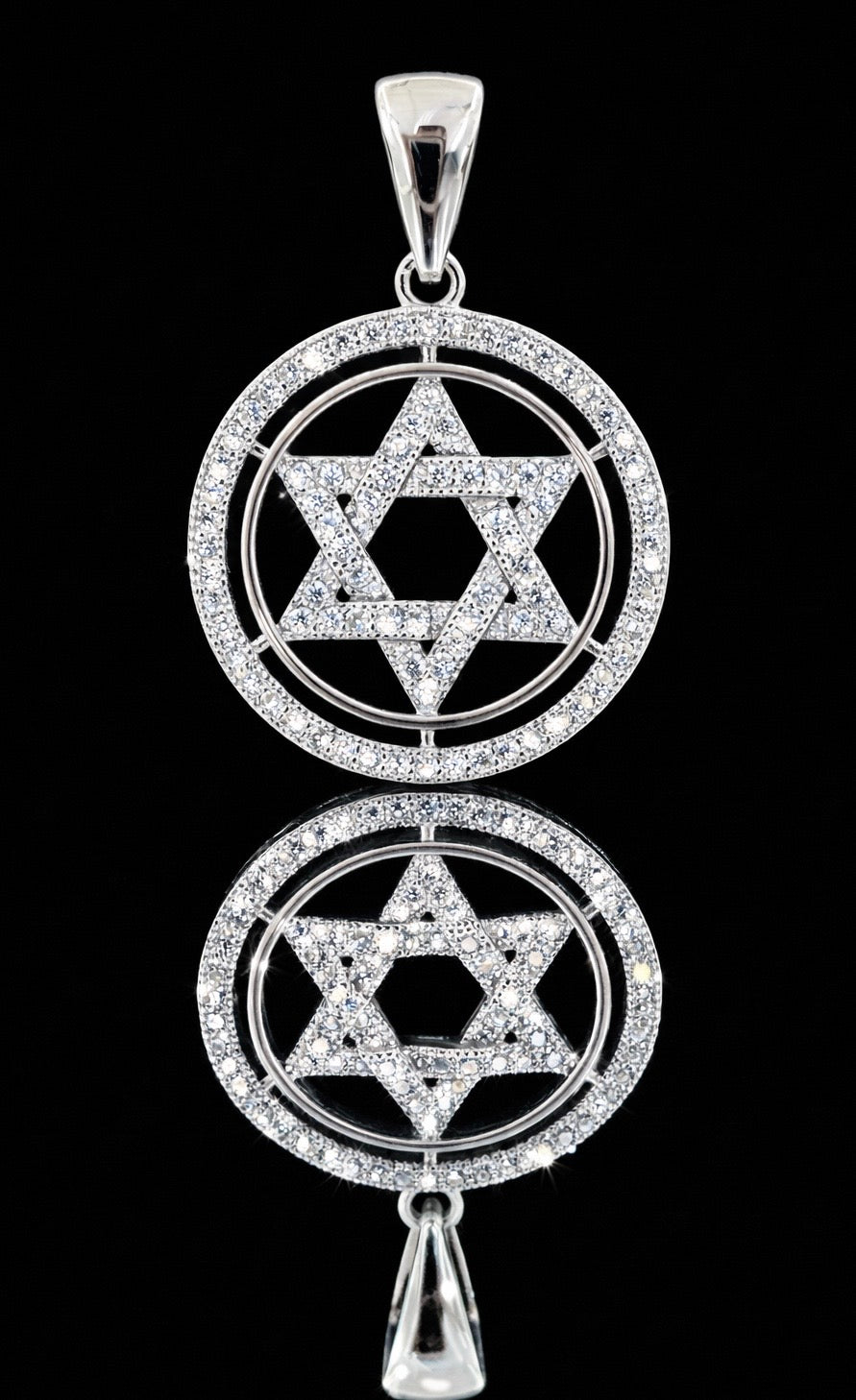 Iced Out Moissanite Star Of David Pendant
