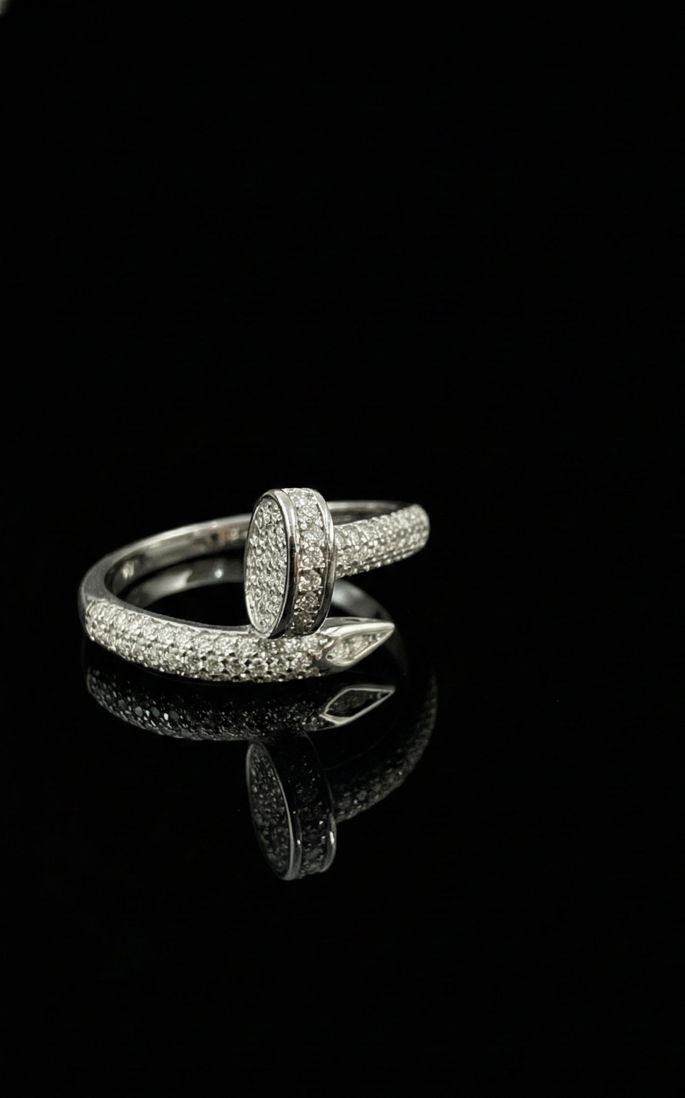 Moissanite Nail Ring