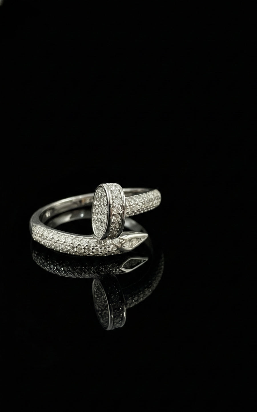 Moissanite Nail Ring