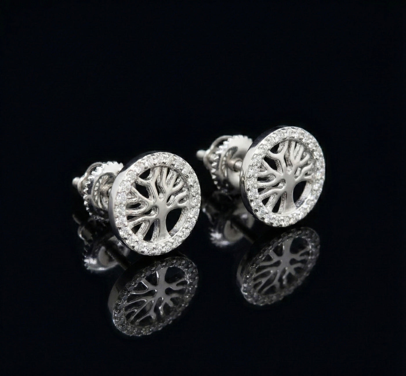 Tree Of Life Moissanite Earrings